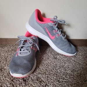 Grey and Pink Nikes